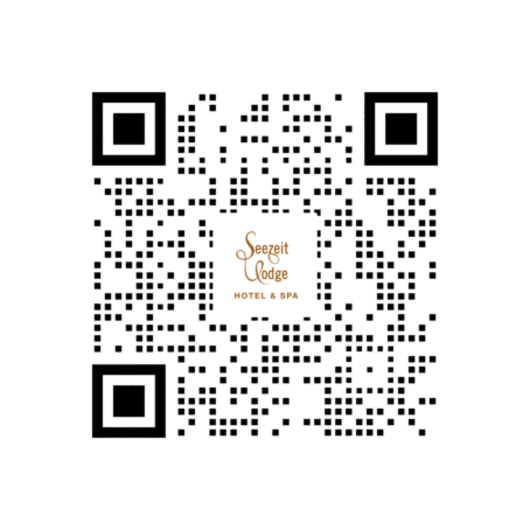 Urlaub am Bostalsee: die Highlights der Region QR-Code mit Seezeit Lodge Hotel & Spa Logo in der Mitte