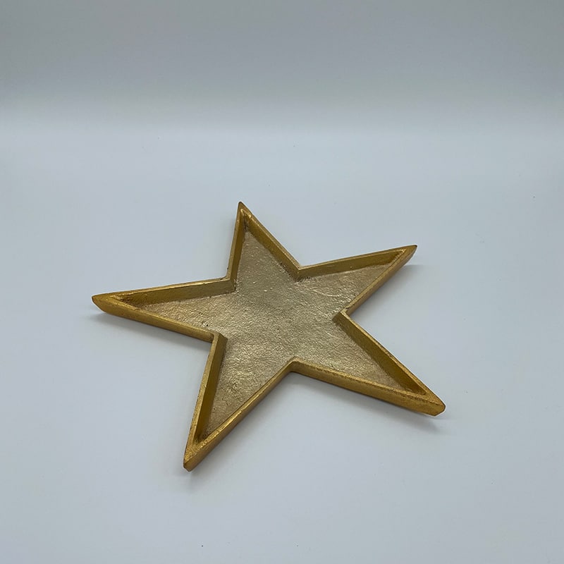 LieblingsIdeen für nachhaltige Weihnachtsdeko - Stern Tablett in Gold